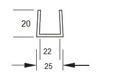 Profil en U 20x22x20