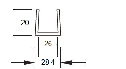 Profil en U 20x26x20