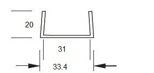 Profil en U 20x31x20