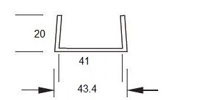 Profil en U 20x41x20