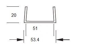 Profil en U 20x51x20