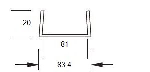 Profil en U 20x81x20