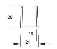 Profil en U 28x18x28