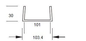 Profil en U 30x101x30