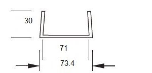 Profil en U 30x71x30