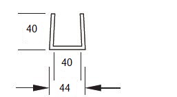 Profil en U 40x40x40