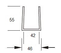 Profil en U 55x42x55