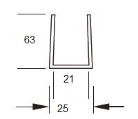 Profil en U 63x21x63