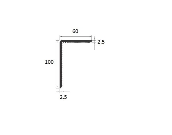 Cornière crantée 60x100