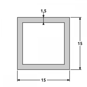 Tube 15x15 brillant