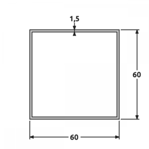 Tube 60x60 fine structure