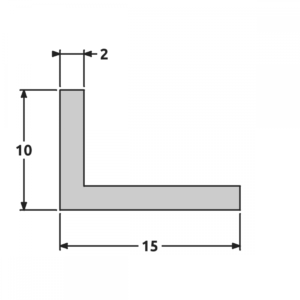 Cornière 10x15 fine structure