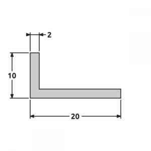 Cornière 10x20 fine structure