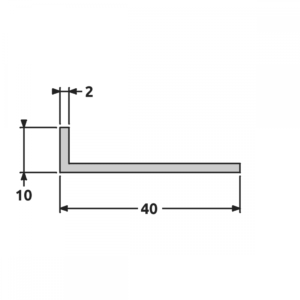 Cornière 10x40 fine structure