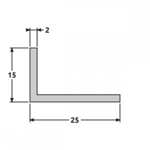 Cornière 15x25 fine structure