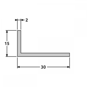 Cornière 15x30 fine structure