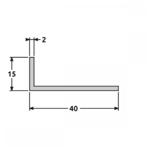 Cornière 15x40 fine structure