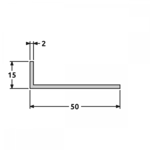 Cornière 15x50 fine structure