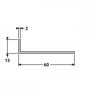 Cornière 15x60 fine structure