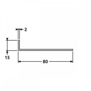 Cornière 15x80 brillant