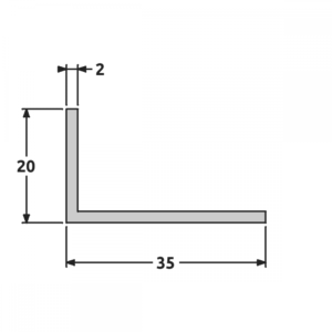 Cornière 20x35 fine structure