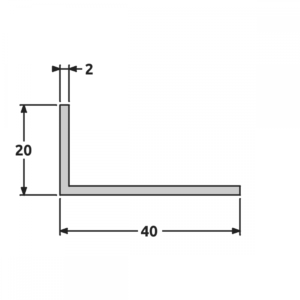 Cornière 20x40 fine structure