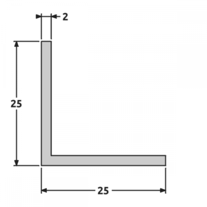 Cornière 25x25 fine structure