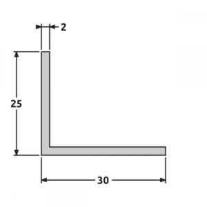 Cornière 25x30 fine structure