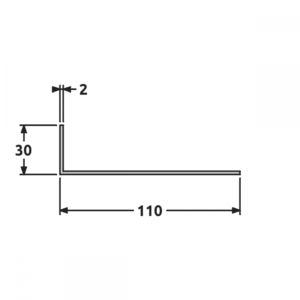 Cornière 30x110 fine structure