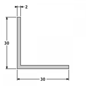 Cornière 30x30 fine structure