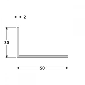 Cornière 30x50 fine structure