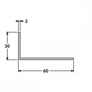 Cornière 30x60 fine structure