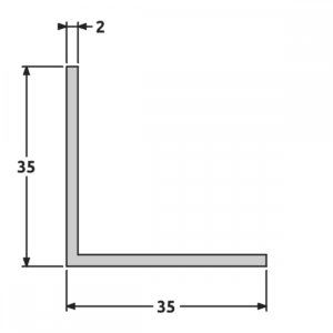 Cornière 35x35 fine structure