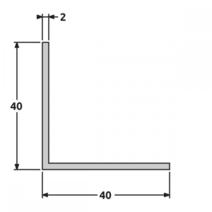 Cornière 40x40 fine structure