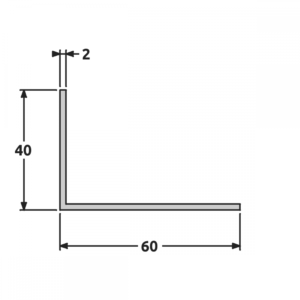 Cornière 40x60 fine structure