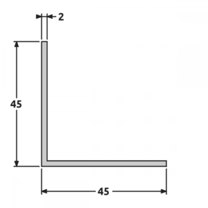 Cornière 45x45 fine structure