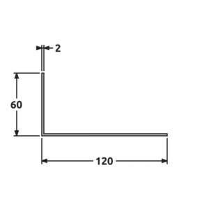 Cornière 60x120 fine structure