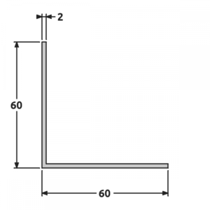 Cornière 60x60 fine structure