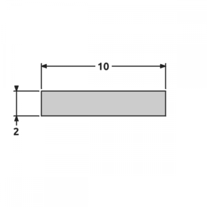 Plat 10x2 Brut