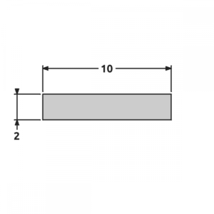 Plat 10x2 brillant