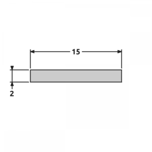 Plat 15x2 brillant