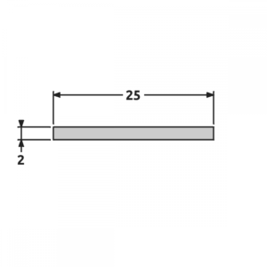 Plat 25x2 Brut