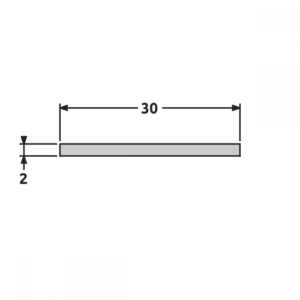 Plat 30x2 fine structure