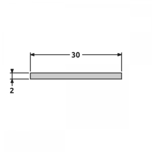 Plat 30x2 mat/satiné