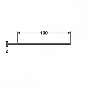 Plat Aluminium de 100mm épaisseur 2mm