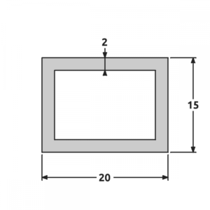 Tube 15x20 brillant