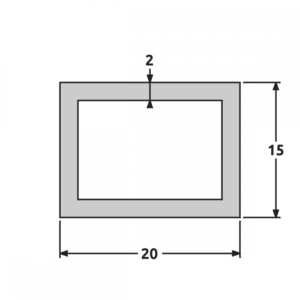 Tube 15x20 fine structure