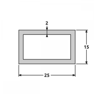 Tube 15x25 brillant