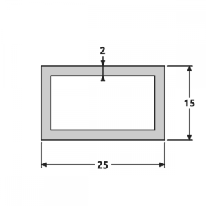 Tube 15x25 fine structure