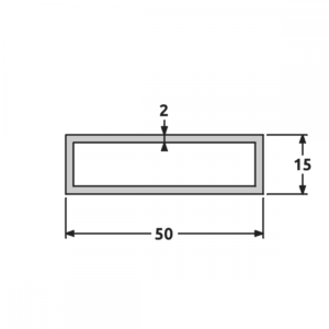 Tube 15x50 brillant